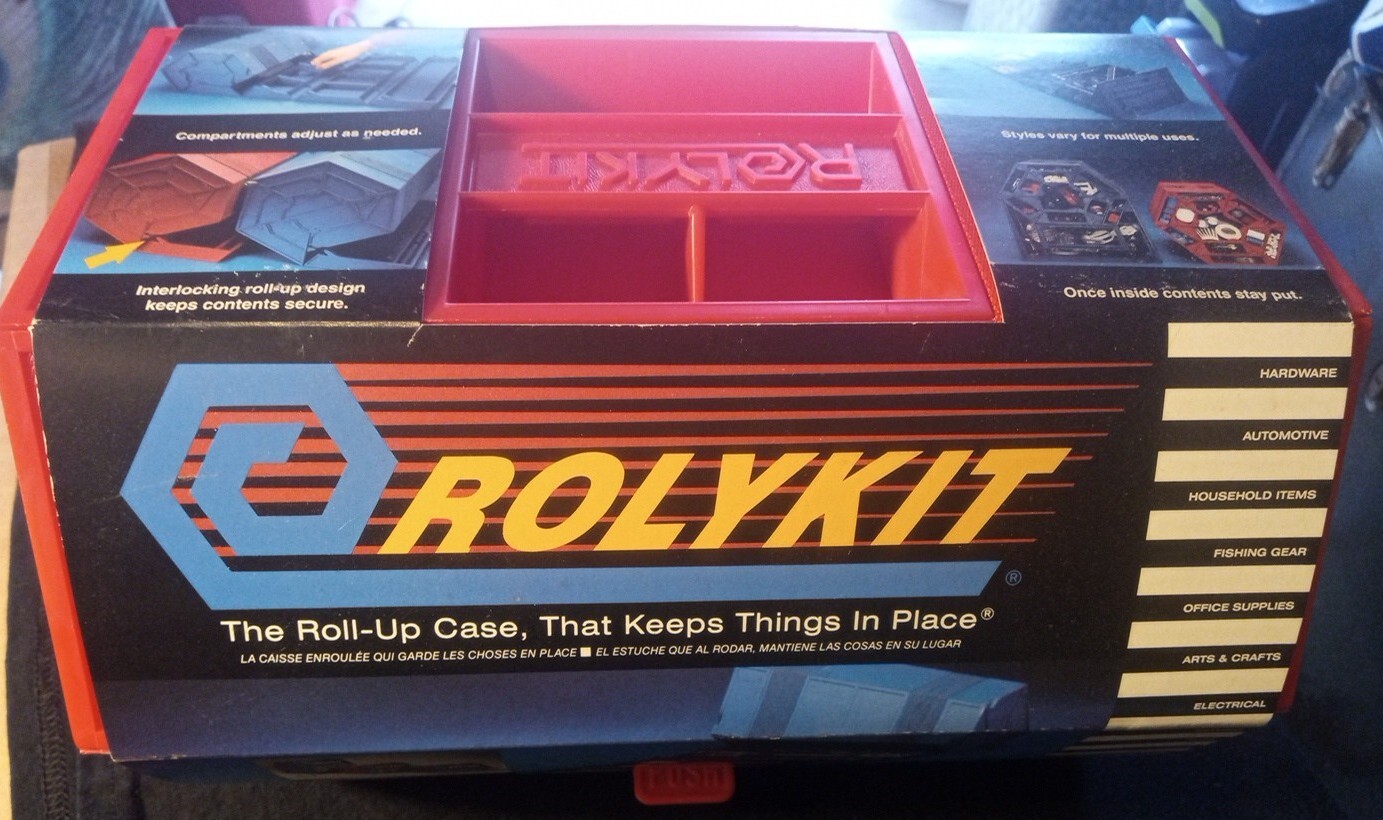 ROLYKIT Red S11 Roll Up Storage Tackle Box Sewing Kit Organizer