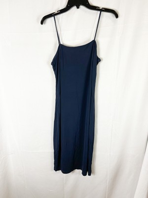Akris Blue open top strap shoulder night dress size 8
