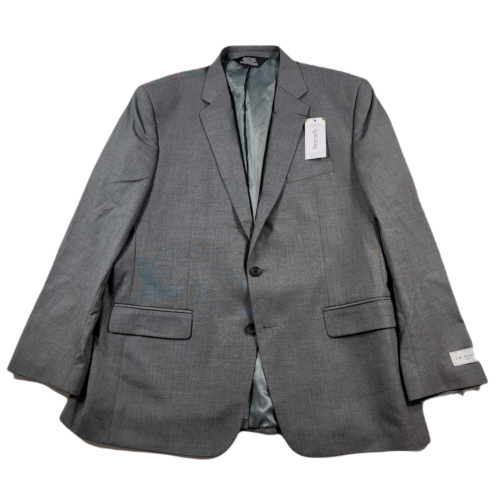 JM Haggar Solid Suit Jacket Men's 46R 46 Medium Gray Stretch Classic Fit $220 - Foto 1 di 10
