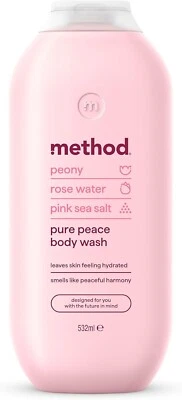 Method Body Wash, Pure Peace, Shower Gel, Peony Rose Water & Pink Sea Salt 532ml