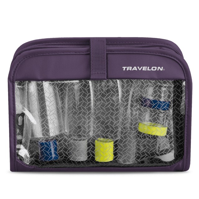 Travelon Wet / Dry 1 Quart TSA Compliant Travel Bag with 6 Bottles