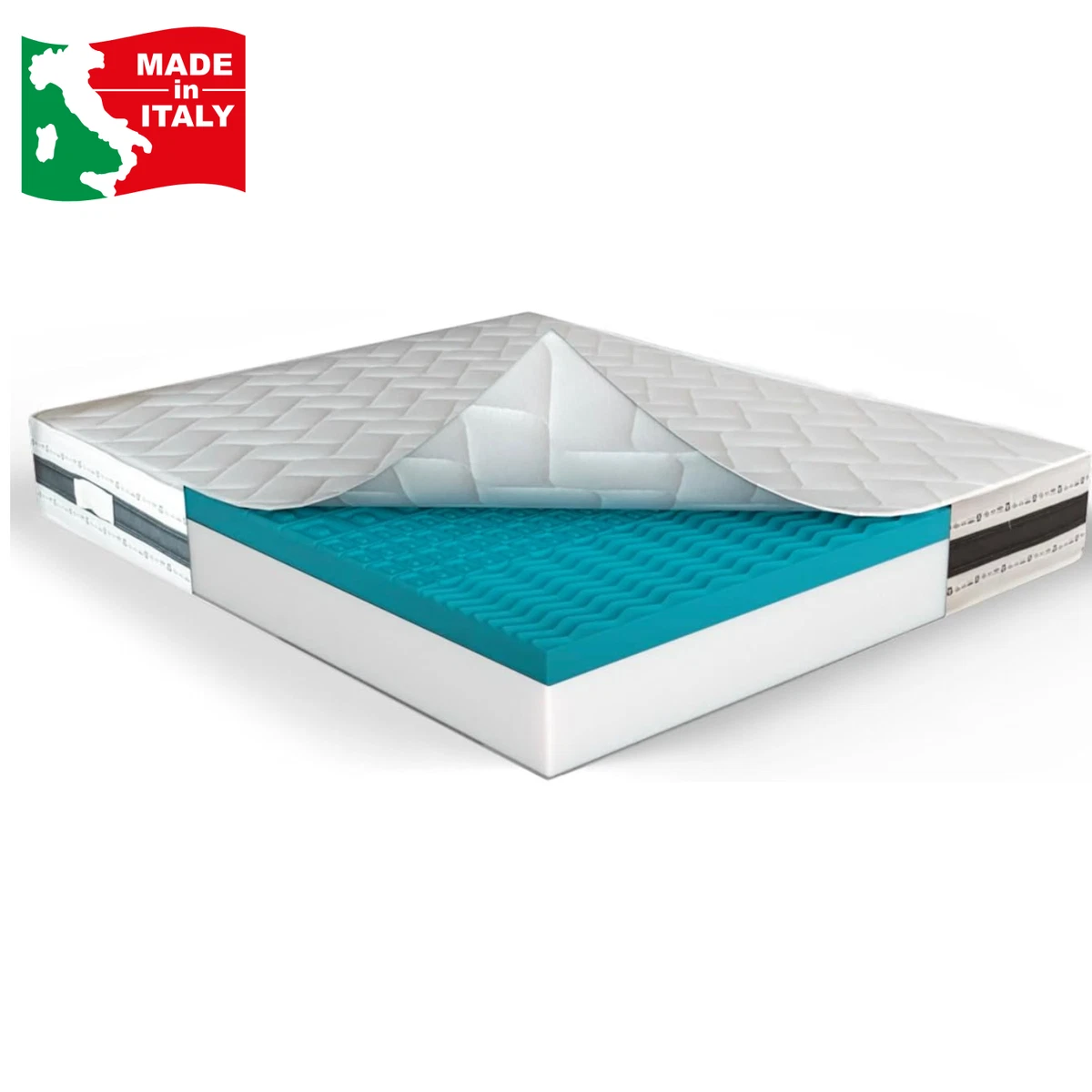 Materasso Memory Singolo 90X200 SHAULA, Alto 22 CM, viscoelastico ed