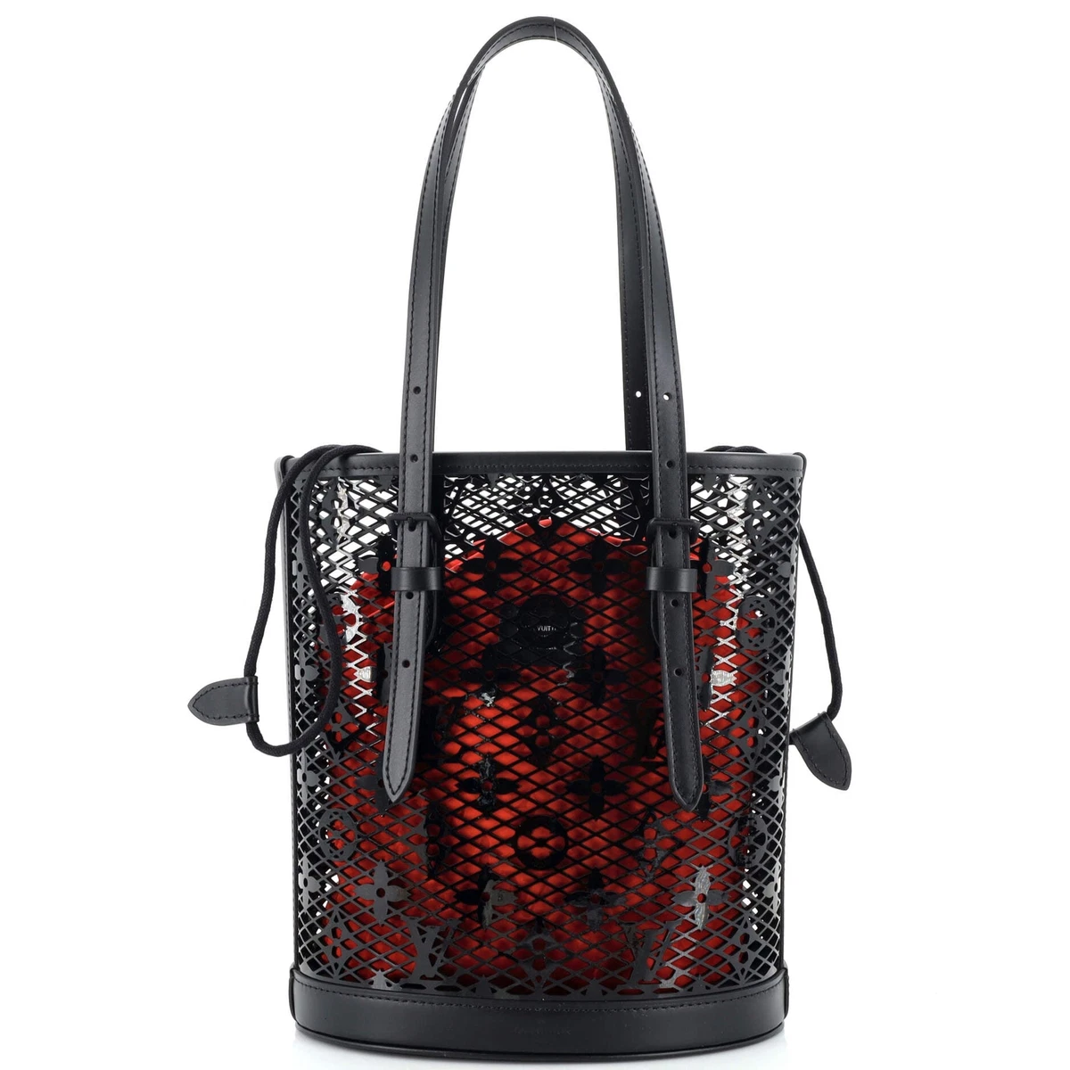 Louis Vuitton Monogram Lace Leather Bucket Bag