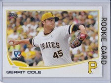 GERRIT COLE ROOKIE CARD 2013 Topps Update Series RARE $$ RC Baseball YANKEES!