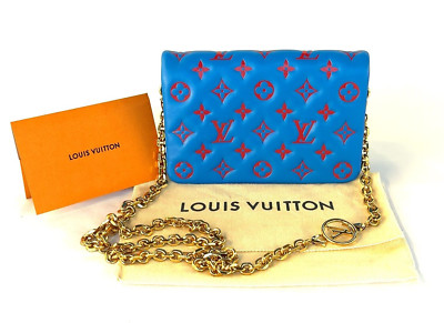 Louis Vuitton Pochette Coussin M80743, Schulterriemen, Stoffbeutel 