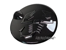 For ABARTH NEW GLOSS BLACK 3D PETROL GAS FUEL CAP COVER TRIM 500 595 SCORPION UK