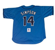 Chandler Simpson Signed Jersey Tampa Bay Rays Autographed Auto Beckett 