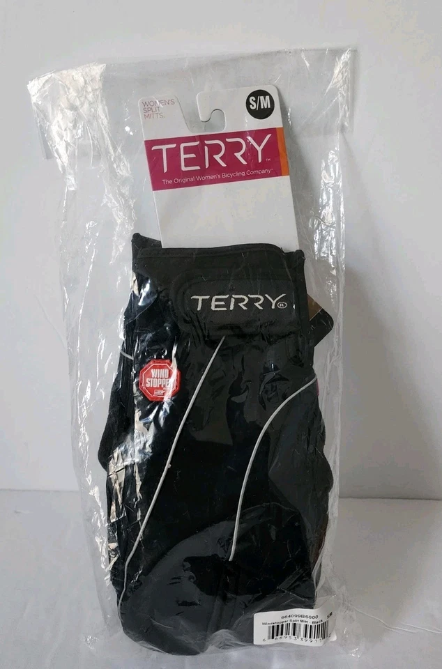 Guantes de ciclismo para mujer Terry Windstopper Split Mitt - Talla S/M - Negros Nuevos Foto 3 de 4
