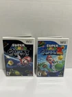 Nintendo Wii - Super Mario Galaxy 1 and 2 Bundle CIB Complete w/Manual Tested