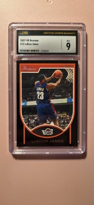 2007 Bowman Chrome LeBron James #23 CSG 9 Cleveland Cavaliers Pop2 None Higher