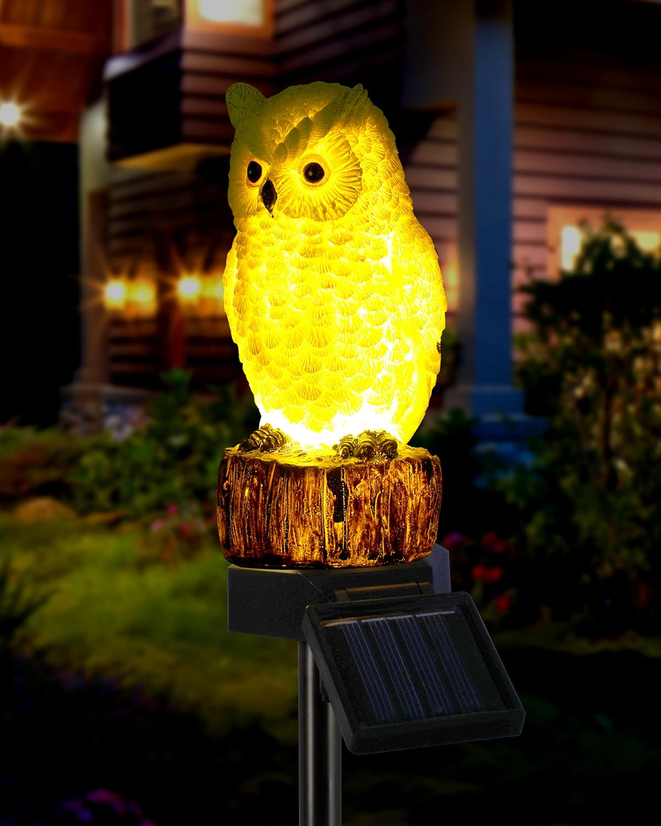 Owl Solar Decorative Garden Stake Lighting, Waterproof Cute Animal