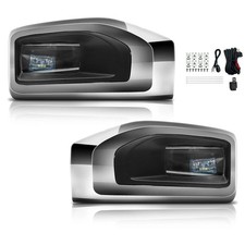 Clear Led Fog Lights Lamps Chrome Bezels For 2015-2018 Gmc Yukon Yukon Xl