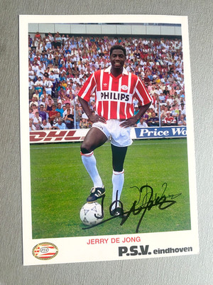JERRY DE JONG PSV Eindhoven original Autogrammkarte 10x15  Autogramm