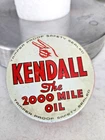 Vintage 1940s KENDALL 2000 Motor Oil Tin Litho Oil Can Cap Lid Advertising Sign