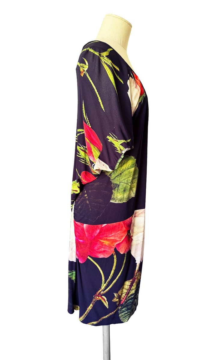 VIVIENNE WESTWOOD ANGLOMANIA Viscose Knit Dress Pop Rose Print