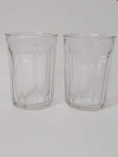 Luminarc Working Glass Collection Clear Tumblers 10-panel 5.3” France SET OF 2