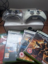 Microsoft Xbox 360 Slim 4GB Video Game Console White +  GAMES BUNDLE