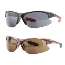 2 Pairs Bifocal Sunglasses for Men and Women,Sports Wrap Around UV Protection...
