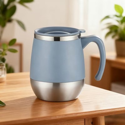 14oz Insulated Coffee Mug Bulk with Handle, Stainless Steel Travel Coffee Mug