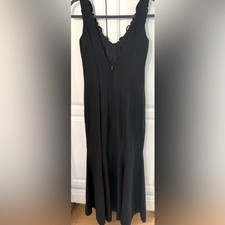 Elegant Black ball gown Mermaid Sleeveless evening dress Size 2-4