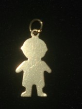 14k Gold Baby Boy Charm, Small Gold Boy Charm, Baby Boy Charm, Boy Pendant