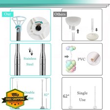 Decojoy Balloon Column Stand Kit 2pc 9ft Adjustable Party