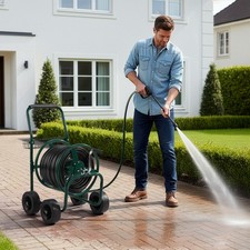 Hose Reel Cart, Hold Up to 250 ft Hose, Garde...