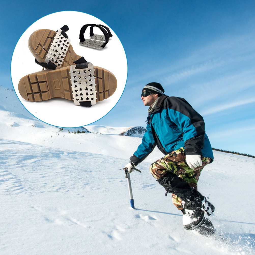 Ice Crampons Non Slip Ice Traction Cleats 26 Spikes Ice Cleats Shoes Boots Grips