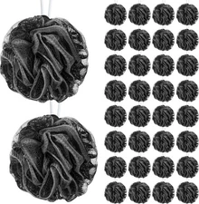 Sunnyray 100 Pcs Loofahs Bulk Bath Sponge Shower Luffas Exfoliating Black 