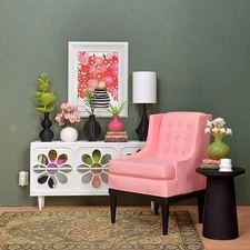 🌸pink CHAIR living room DOLL FURNITURE library LOUNGE seat 1/6 scale for BARBIE