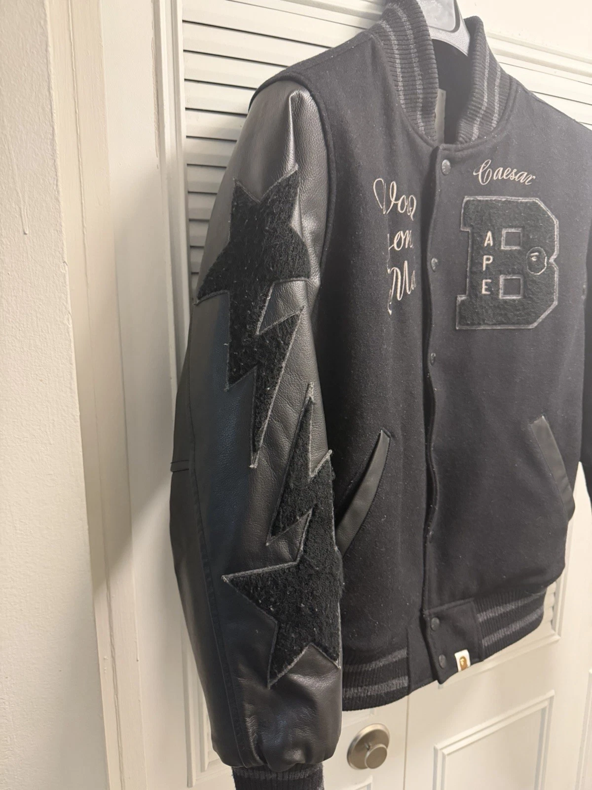 Bape Varsity Jacket Black (FW21) image 3
