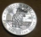 2022 Tokelau - Goddess Europa - 1 oz. Pure Silver Bullion Coin 1oz Silver Round