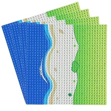 4 Pack Oasis Beach Straight Shoreline Baseplates | General Jim's Toys & Bricks |