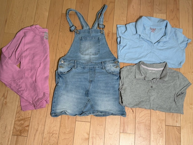 Girls Clothing Lot Skirt Overalls Size 10/12