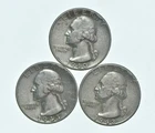 TOUGH 1943 1940 1942 Washington Quarter 90% Silver Lot *757