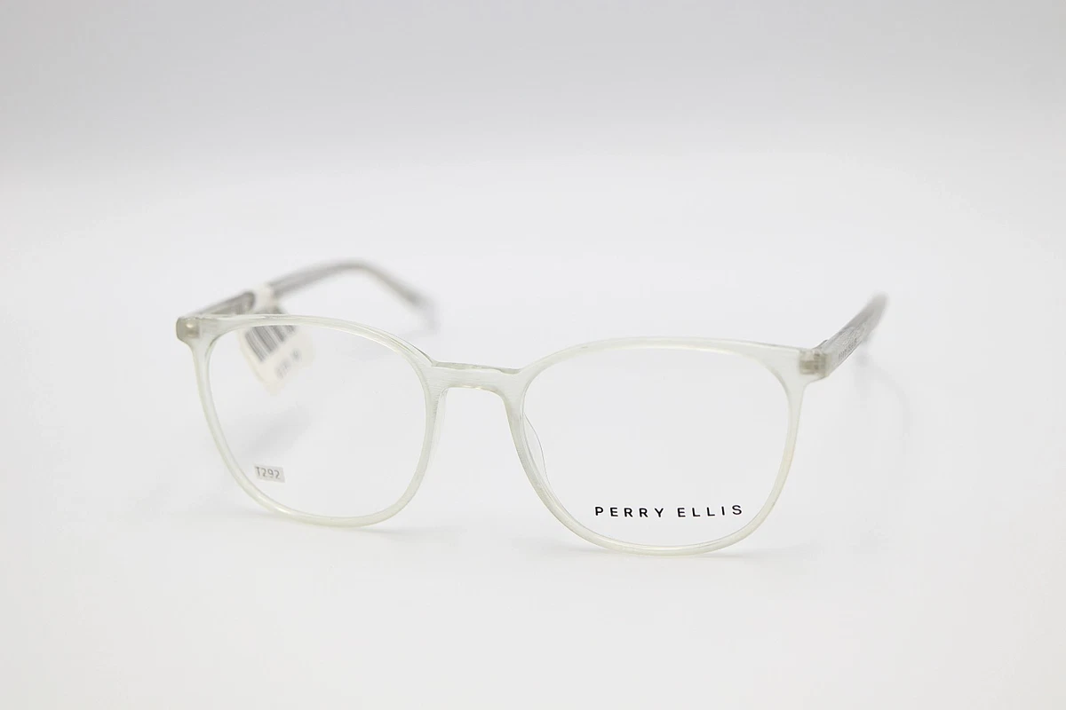 Perry Ellis Pe 433-3 Rich Clear Crystal Authentic Eyeglasses 51-18-140 Perry Ellis Square Eyeglass Frames for sale | eBay main image 3