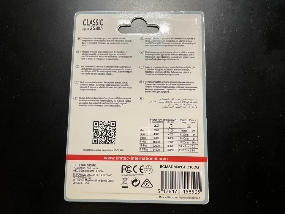 EMTEC SDHC Micro SD Memory Card Flash 32GB Class 10 - Image 2 of 2