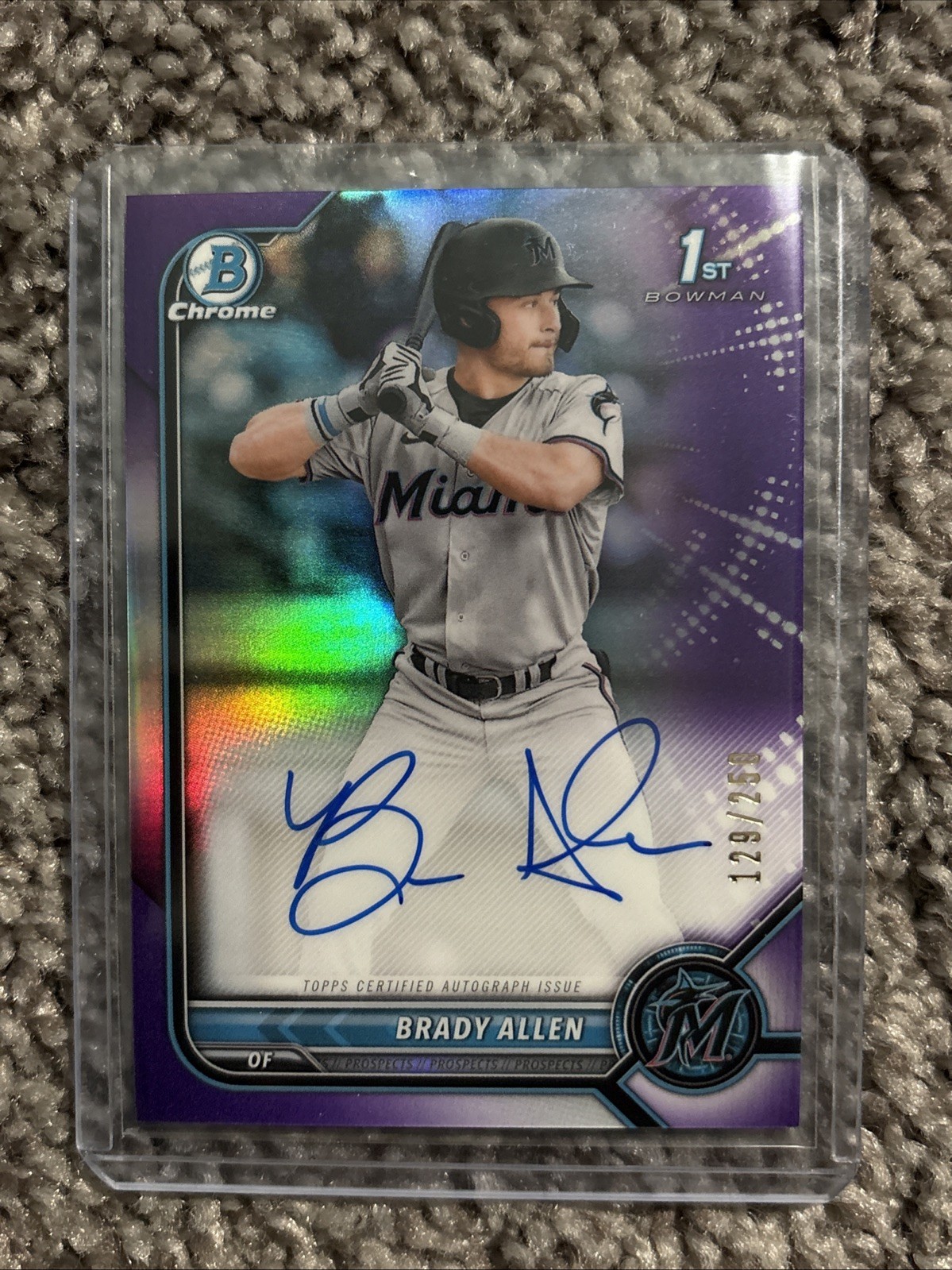 2022 Bowman Chrome 1st Prospects Brady Allen Auto Purple Refractor /250 #CPA-BAL