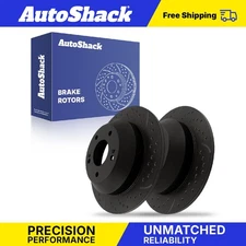 Rear Drilled Slotted Brake Rotors Pair for Kia Sorento Hyundai Santa Fe V6