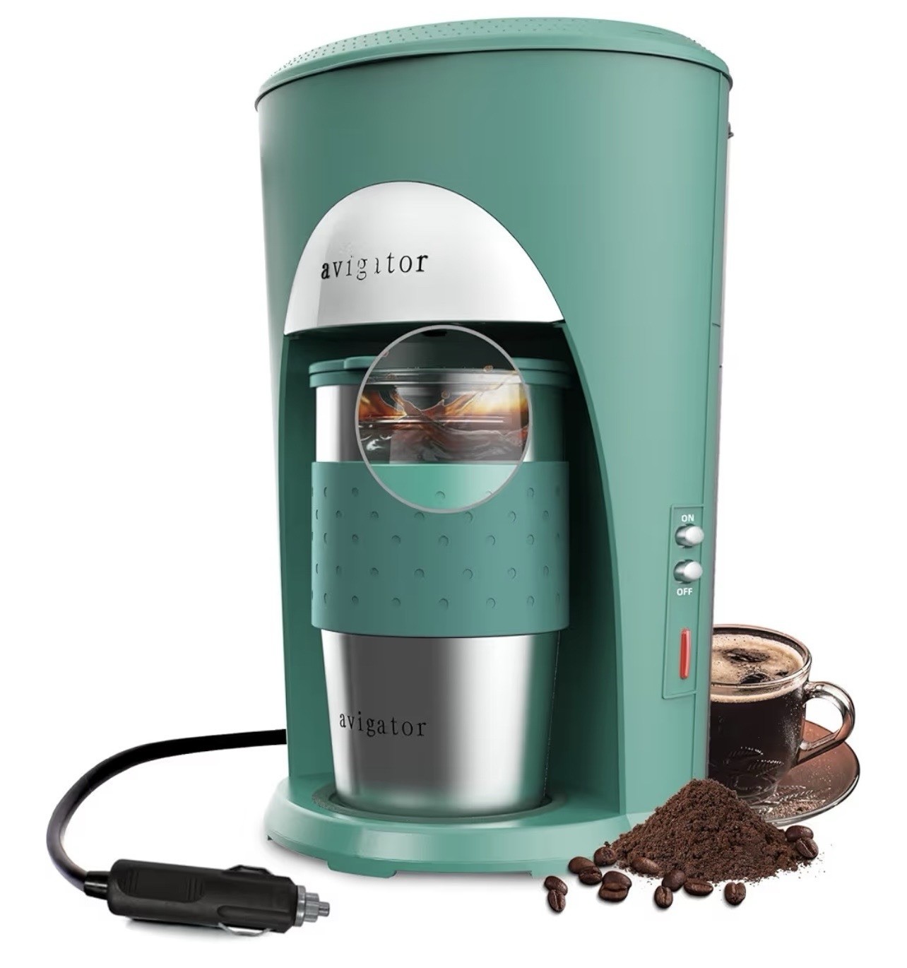 Portable Coffee Maker, 12V Car Travel Machine Fits Green 