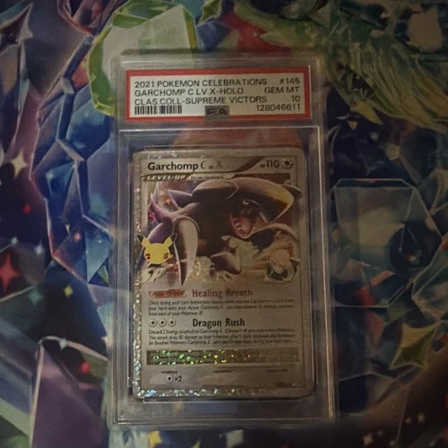 Pokémon TCG Garchomp C Lv.X 145/147 Celebrations Classic Collection Holo PSA 10
