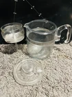 6-9 Cup vintage Pyrex Flameware  Coffee Pot Glass Percolator -