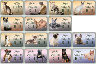 Top-Schilder, versch. Größen, Hier wache ich! HUNDE, KATZEN, Neu, OVP , (15)