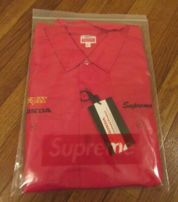 Supreme Honda Fox Racing Work Shirt Size Large Red FW19 Supreme Honda Fox Racing Work Shirt Size Large Red FW19