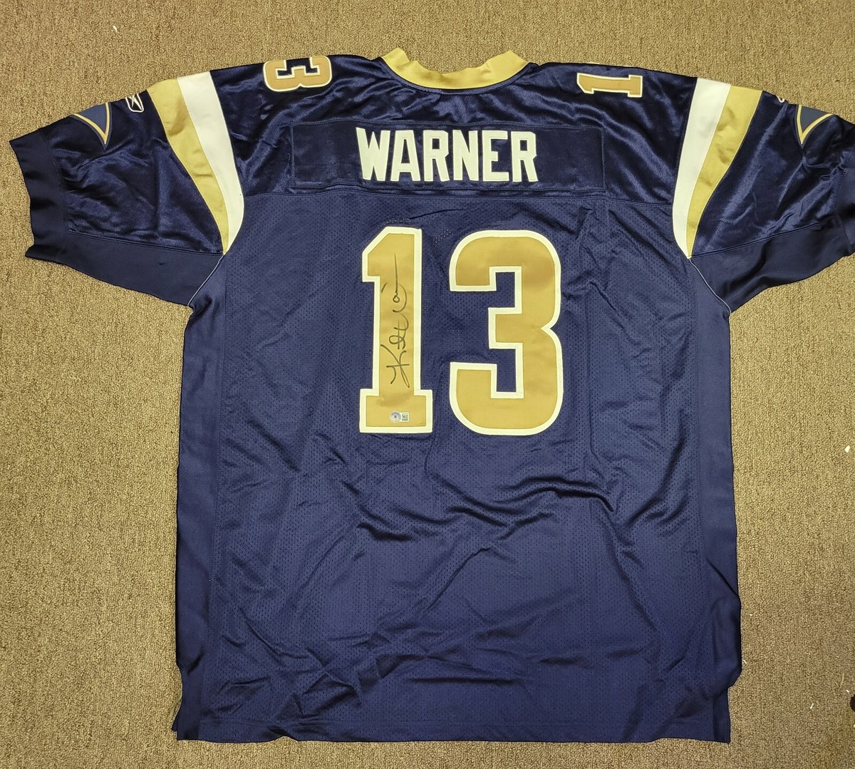 Reebok NFL Rams Warner アメフト　ゲームシャツ　52 ReebokリーボックNFLロサンゼルス・ラムズ フットボールシャツ