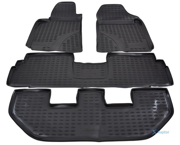 GummifußMatten Gummimatten 3D Passend FüR Toyota Corolla Verso 2004-2009 4 Tlg-image