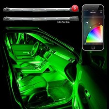 XKGLOW 6PC 10" FLEX STRIPS MILLION COLOR XCHROME SMARTPHONE APP CONTROLLED UNDER