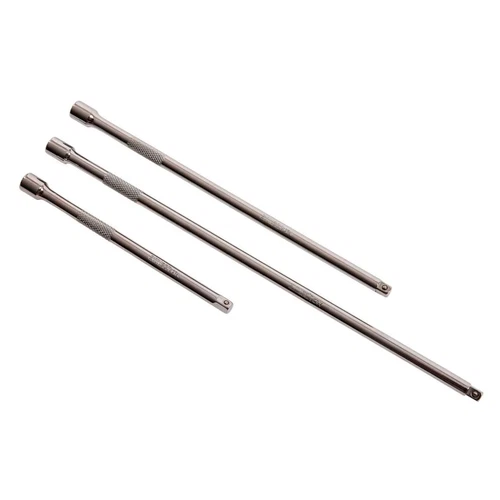 3 piece 1/4" Inch Square Drive Long Reach Socket Extension Bars Set 6" 9" & 12"