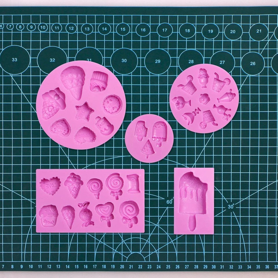 Ice Cream Chocolate Silicone Molds, Lollipop Fondant Molds m78 eBay