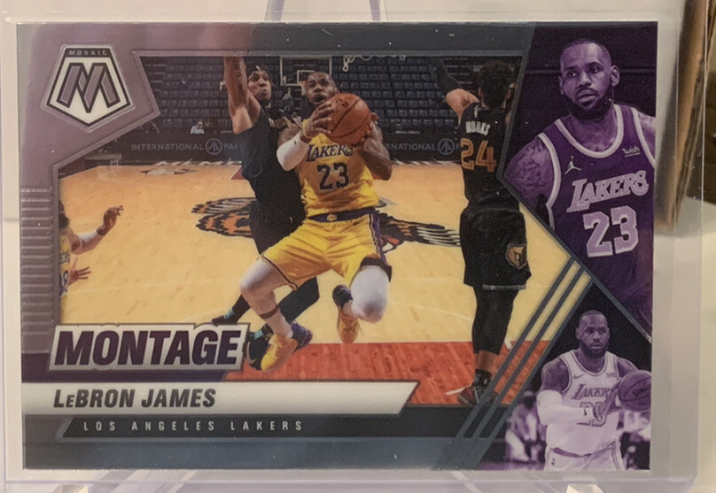 2020-21 Panini Mosaic LeBron James Montage #17 Insert Lakers